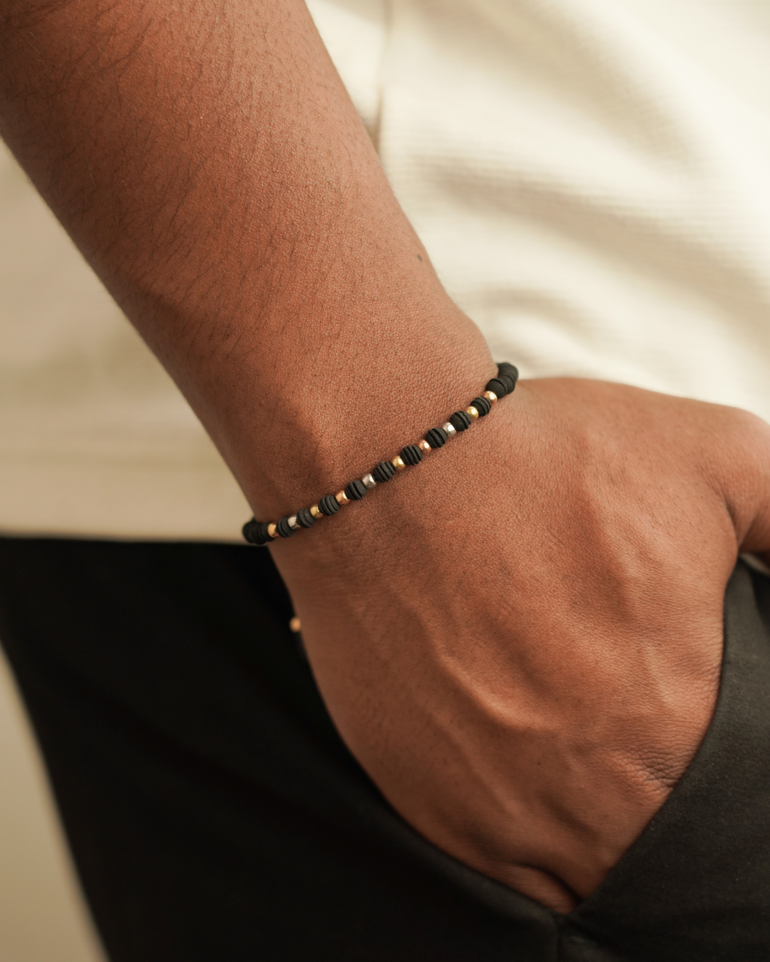 PULSERA DENARIO NEOPRENO 3 OROS